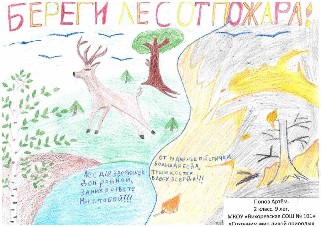 Муниципальный конкурс детских рисунков "Все меньше окружающей природы, все больше окружающей среды". Номинация: "Сохраним мир дикой природы". Темы: "Красная книга природы", "Земля в опасности: экологические угрозы"