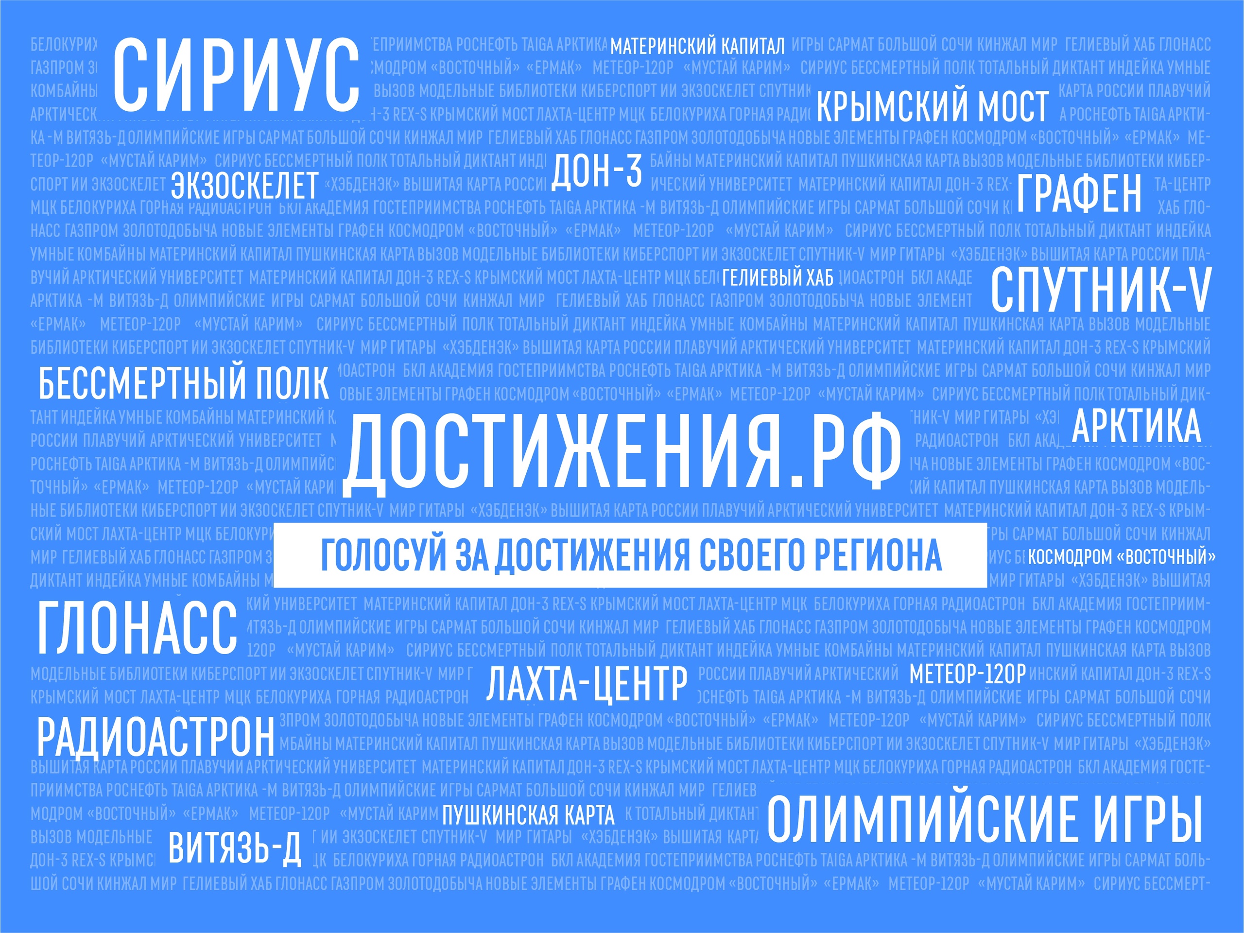 Жители Иркутской области могут проголосовать за достижения своего региона на всероссийском портале «Достижения.РФ»